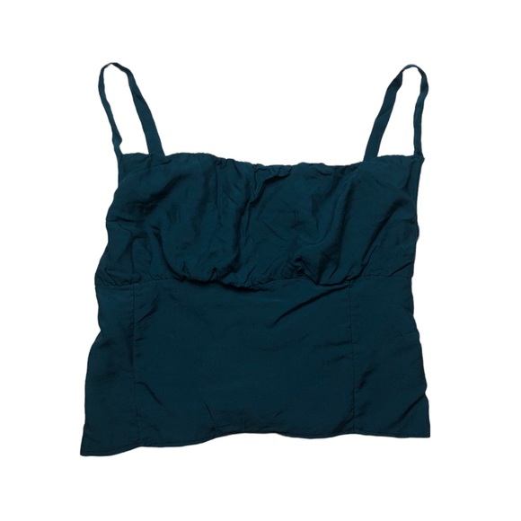 Blue Teal Ruched Handmade Cami Top! - Picture 4 of 4